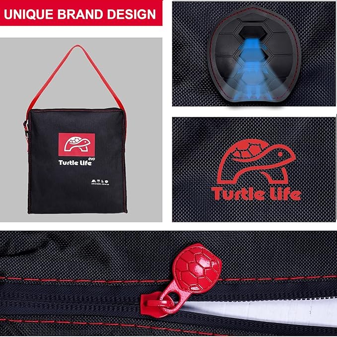 Turtle Life Patio Furniture Sets Cover, Heavy Duty Square Durable Waterproof Outdoor UV Resistant Anti-Fading Dining Table Chairs Furniture Cover, Black, 63"L x 63"W x 29"H