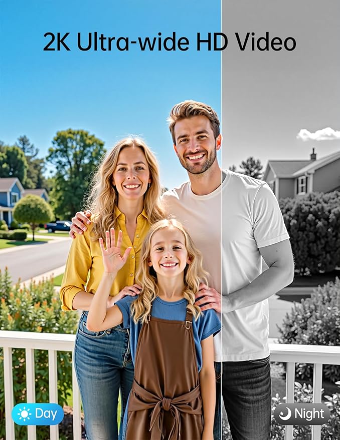 Smart Front Door Lock Sets: 2K HD Camera Lock with Doorbell Kits, Hornbill Fingerprint Keyless Entry Door Lock with Handles, WiFi Deadbolt(only 2.4G) for Remote Control, Free APP/Alexa/PIR, Black