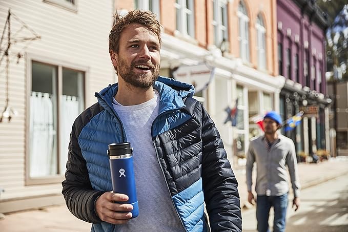 Hydro Flask Stainless Steel Wide Mouth Bottle with Flex Sip Lid and Double-Wall Vacuum Insulation for Coffee, Tea and Drinks