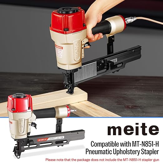 meite 16 Gauge 7/16-Inch Standard Crown Staples, 1-1/4 Inch Length Galvanized Heavy-Duty Construction Staples for Roof Decking Subflooring Wall Sheathing Fencing, 10,010 PCS