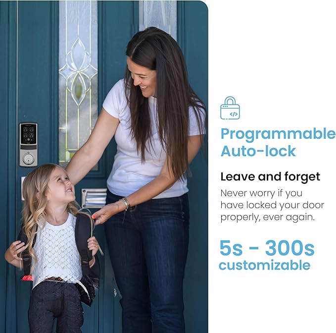 Lockly Smart Lock Model 7S, Bluetooth Smart Door Lock, Keyless Entry with PIN Genie® Digital Keypad, Front Door Lock Deadbolt