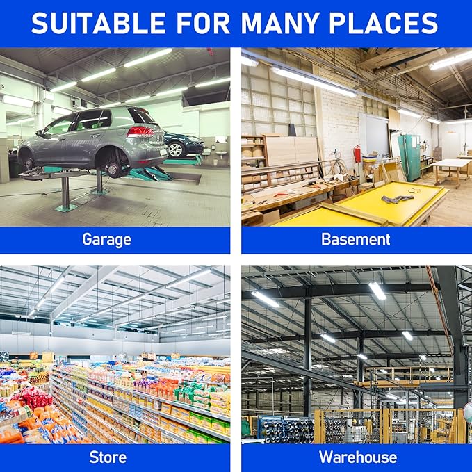 T8 T12 LED Bulbs 4 Foot, 4FT Tube Lights Type A+B Bulbs, 6CCT 3000K-6500K/5 Power(10W-24W) Selectable, T8/T12 4ft Fluorescent Tube Replacement, Plug and Play or Ballast Bypass, ETL DLC(6 Pack Clear)