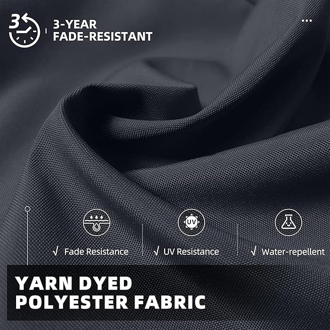 PURPLE LEAF 10' X 13' Patio Umbrella Outdoor Cantilever Rectangle Umbrella Aluminum Offset Umbrella with 360-degree Rotation for Garden Deck Pool Patio, Grey