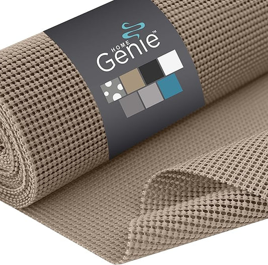 HOME GENIE Drawer Shelf and Cabinet Liner, Durable with Strong Grip, 20 Inch x 20 FT, Non Adhesive Liners Protect Kitchen Cabinets and Cupboard, Bathroom Drawers and Shelves, Desks, Light Taupe