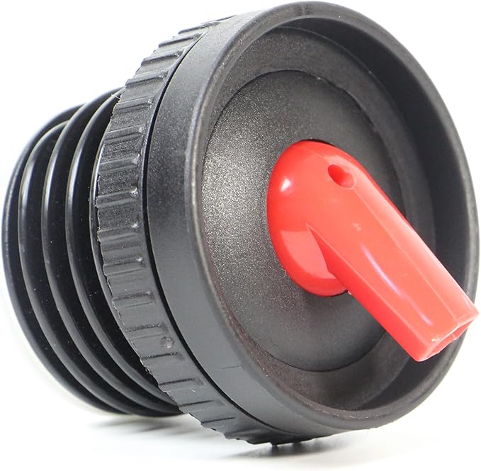 Thermos Yerta Pico de Mate Replacement Stopper for Stanley Classic Vacuum Insulated Wide Mouth Bottle (473ml/750ml/1.1QT, 1.5QT, 2QT) (Black-Red, Set of 2)