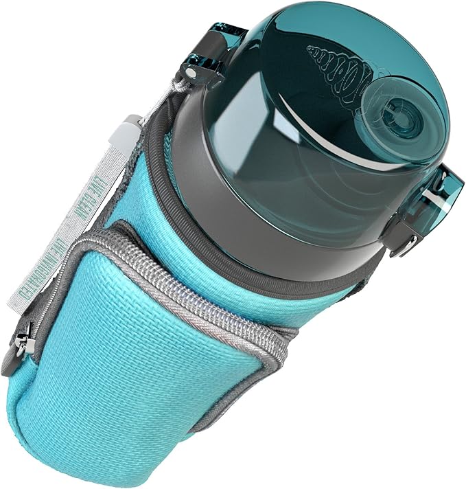 Invigorated Water Alkaline Water Filter Bottle With Carry Case - Enhanced Hydration - Integrated Water Filtration System - Portable Alkaline Water Bottle - PH Water Bottle Alkaline - 25oz-750ml (Aqua)