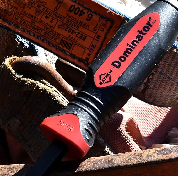 Mayhew Tools 14123 Dominator Pro Curved Heavy-Duty Pry Bar, 44", Red