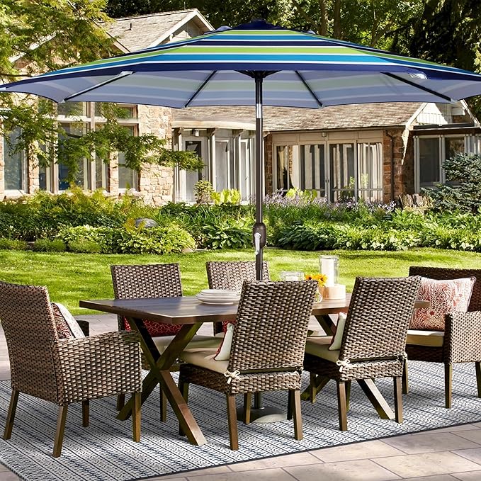 Blissun 9ft Patio Umbrella Replacement Canopy, Market Umbrella Top, Outdoor Table Umbrella Canopy for 8 Ribs, Canopy Only