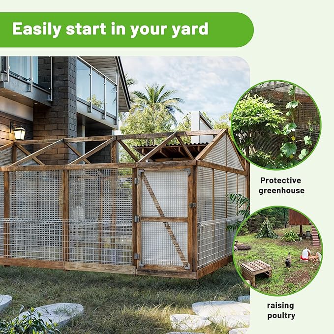 Stainless Steel 304 Welded Wire Fence Roll, Chicken Wire, 1/2 Inch Hardware Cloth, Supports Poultry Netting Cage Fencing, Keep The Animals Out, Protecting New Plants(48inx100ft)