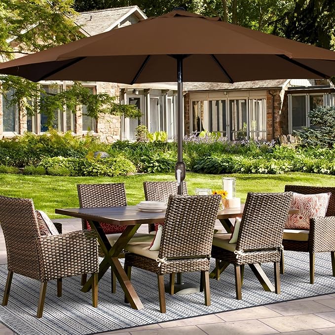 Blissun 9ft Patio Umbrella Replacement Canopy, Market Umbrella Top, Outdoor Table Umbrella Canopy for 8 Ribs, Canopy Only