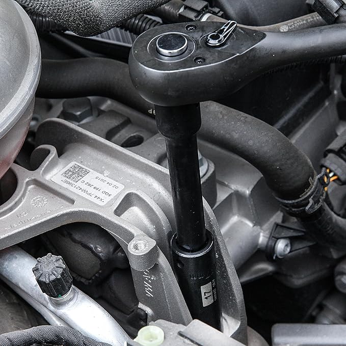 SEKETMAN 30pcs 3/8 Inch Impact socket set,Deep socket set,Metric/SAE,(5/16"-7/8",8mm-22mm),CR-V Steel,Includes Extension Bar,Universal Joint and Ratchet Handle.