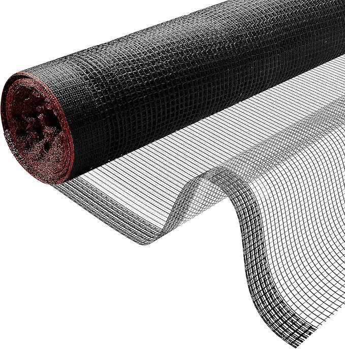 Fire Retardant Debris Safety Netting (8.6' x 150' - Black) - High Visibility Construction & Scaffolding & Railing & Elevator Netting for Enhanced Safety - Construction Fencing