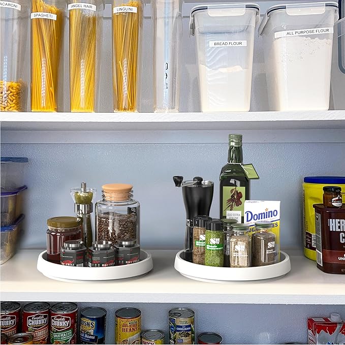 Simple Houseware 10-Inch Lazy Susan Spice Organizer Rotating Tray, 4-Pack