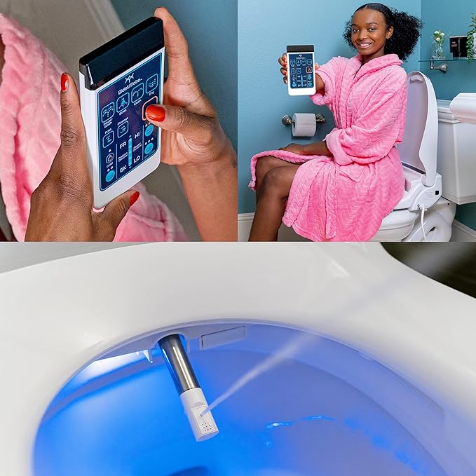 BidetMate 2000 Series Heated Bidet Attachment for Toilet with Unlimited Heated Water, Wireless Remote, Deodorizer, and Warm Air Dryer - Adjustable and Self-Cleaning - Fits Elongated Toilets