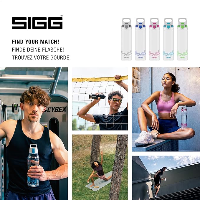 SIGG - Tritan Renew Transparent Water Bottle - Total Clear ONE MyPlanet - For Carbonated Beverages - Dishwasher Safe - With Fruit Strainer - Leakproof & Lightweight - BPA Free - 17 Oz / 25 Oz / 51 Oz
