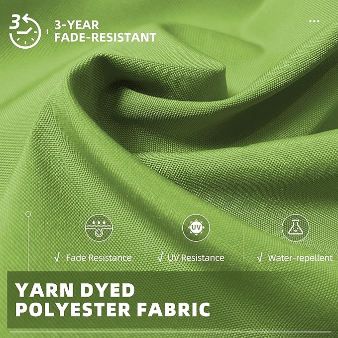 PURPLE LEAF 9' X 11.5' Patio Umbrella Outdoor Cantilever Rectangle Umbrella Aluminum Offset Umbrella with 360-degree Rotation for Garden Deck Pool Patio Apple Green