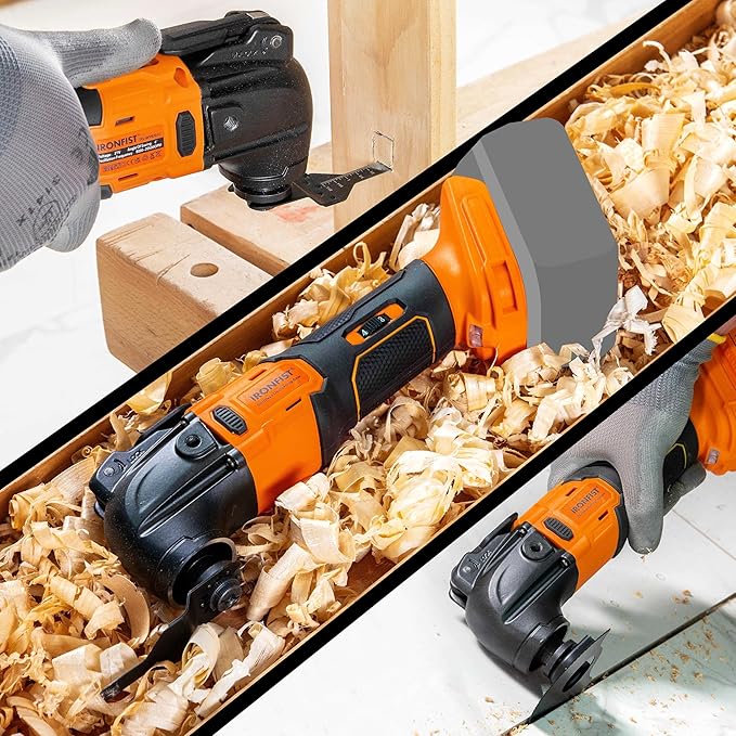 IRONFIST Cordless Oscillating Tool Compatible with DEWALT 20V MAX Battery, Brushless Motor 6 Speed Quick Change Blades, Multi Tool for Cutting Wood, Scraping, Sanding (NO BATTERY)