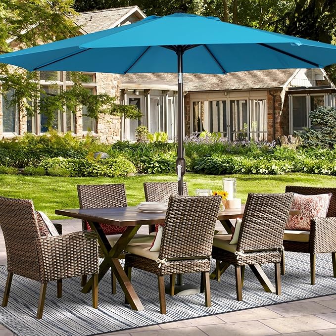 Blissun 9ft Patio Umbrella Replacement Canopy, Market Umbrella Top, Outdoor Table Umbrella Canopy for 8 Ribs, Canopy Only