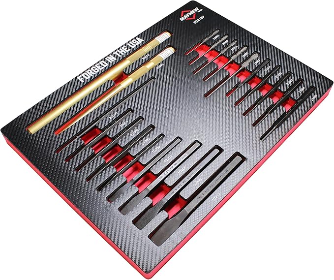 Mayhew Tools 60210F Punch and Chisel Set, 21-Piece with Foam Block