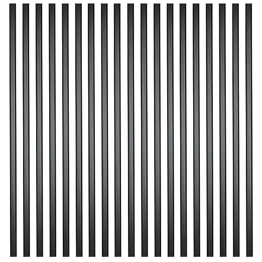 Myard 29 Inches Grooved Estate Square Aluminum Deck Balusters Furniture for Decking Railing Patio Fence, Modern Look (25-Pack, Matte Black)