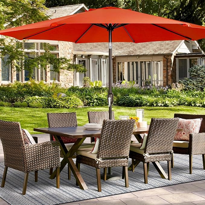 Blissun 9ft Patio Umbrella Replacement Canopy, Market Umbrella Top, Outdoor Table Umbrella Canopy for 8 Ribs, Canopy Only