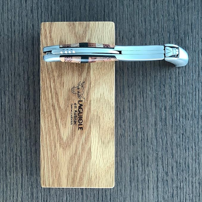 Laguiole En Aubrac Sommelier Waiter's Corkscrew, Woodstock Wood Handle, Wine Opener With Foil Cutter & Bottle Opener