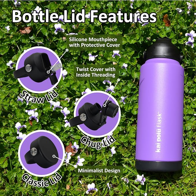 Insulated Stainless Steel Water Bottle (Forest (Nahelehele), 32 oz)