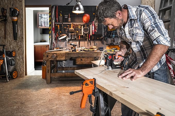 Worx WX550L.9 20V Power Share Axis Cordless Reciprocating & Jig Saw (Tool Only)