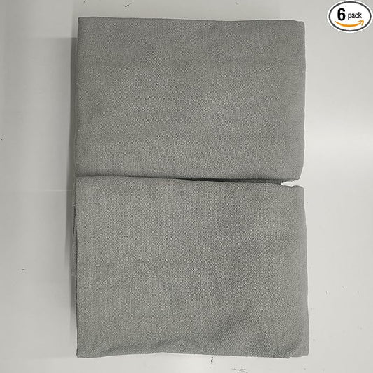 LFH Home Cotton Canvas Large Laundry Bag with Handle, Heavy Duty Drawstring Closure Washable Laundry Bags, School Travel, Home, Hotel, College Dorm, Organizer Sack, Toys Clothes 24x36 (Pack of 6)-Grey