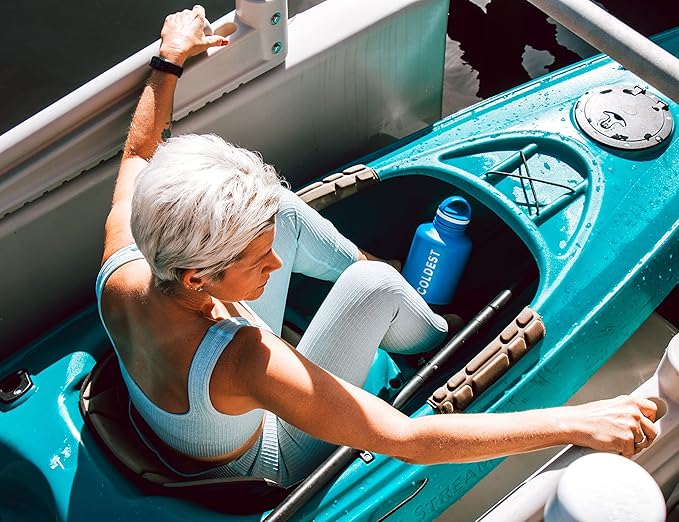 Coldest Insulated Water Bottle with Handle Lid | Leak Proof, Insulated Modern Stainless Steel, Triple Walled, Sport Thermos Bottles, Metal Flask | 64oz