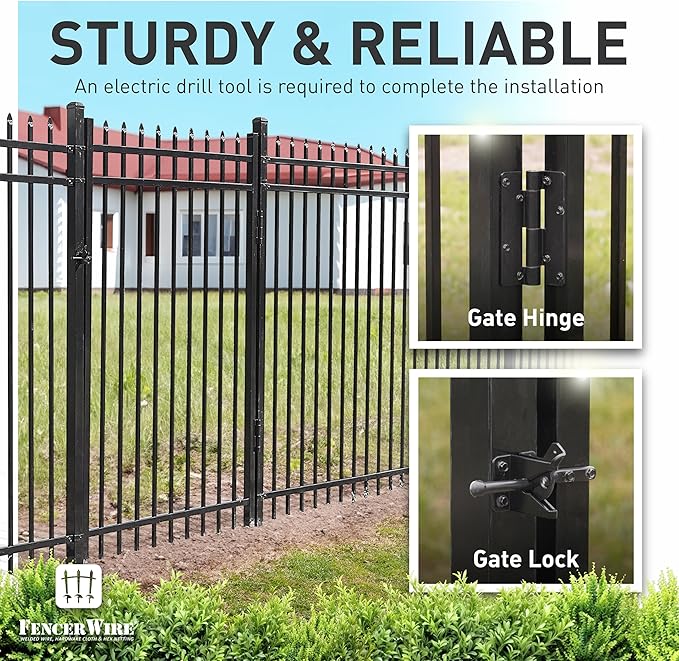 Pinnacle Heavy Duty Fence Gate Pack of 10, 5FT x 4FT Outdoor Decorative Garden Gate