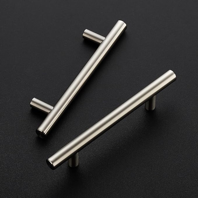 Ravinte 24 Pack | 6'' Cabinet Pulls Brushed Nickel Stainless Steel Kitchen Drawer Pulls Cabinet Handles 6”Length, 3-3/4” Hole Center with Mounting Template