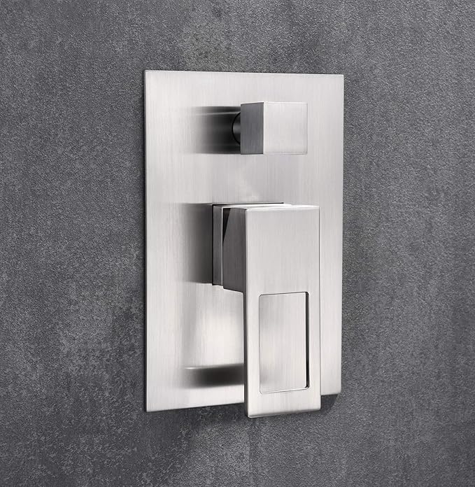 Shower Fixtures Brushed Nickel With 8 Inches Shower Head And Pressure Balance Shower Valve, Shower Systems With Rain Shower And Handheld