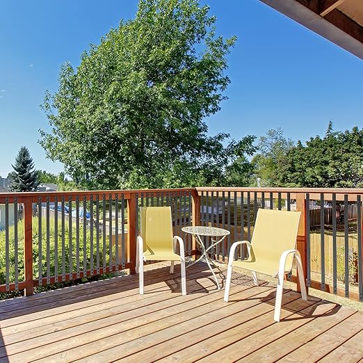 Akenow Deck Balusters, 32.25"x1" Metal Deck Spindles,61 Pack Staircase Baluster with Screws,Flat Straight Deck Railing for Wood and Composite Deck, Stylish Baluster for Outdoor Stair Deck Porch