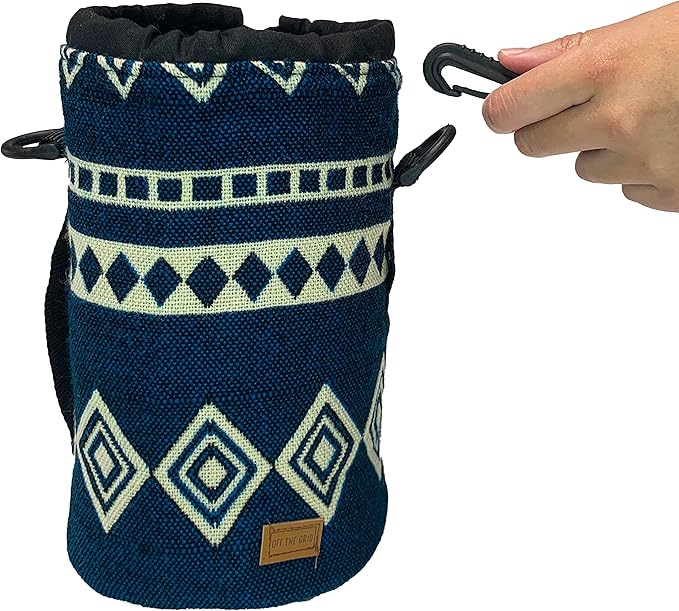 Water Bottle Holder w/Strap | Bottle Sleeve Carrier for Walking, Backpacking | Hydro and Iron Flask Sling Bag | Bottle Protector for Beer Water Coffee Wine | Camping Accessories (64 oz, Laguna Blue)
