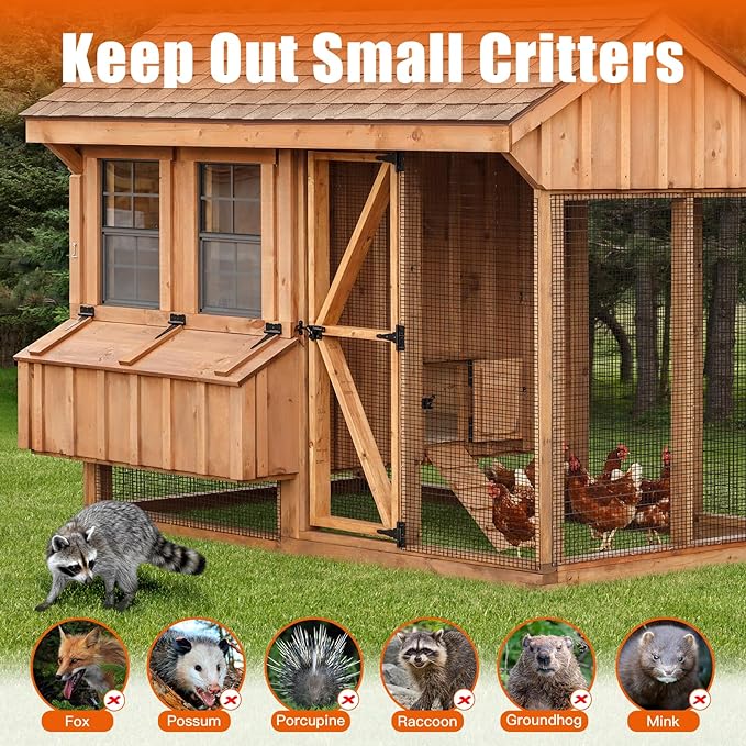 48" x 50' 1/2inch Hardware Cloth, Black Vinyl Coated Chicken Wire Fence Galvanized Welded Mesh Roll for Home Garden Rabbit Cage