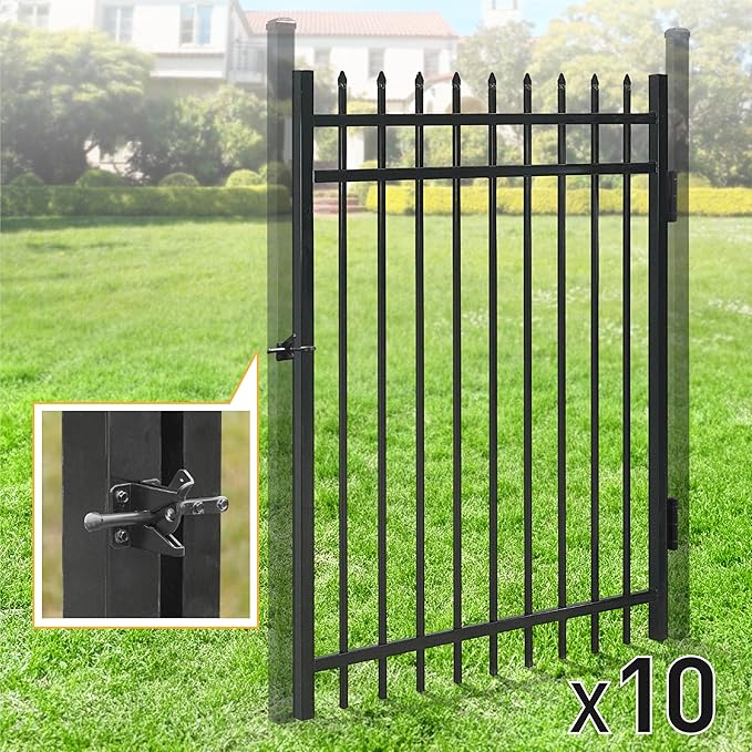 Pinnacle Heavy Duty Fence Gate Pack of 10, 5FT x 4FT Outdoor Decorative Garden Gate