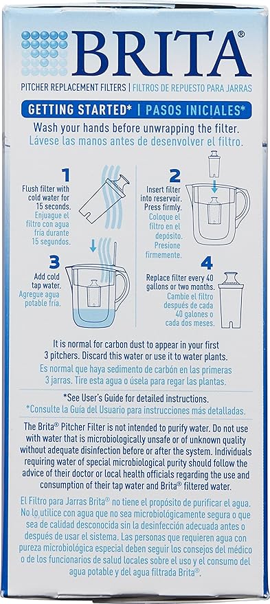 Brita Standard Water Filter, Standard Replacement Filters for Pitchers and Dispensers, BPA Free - 5 Count
