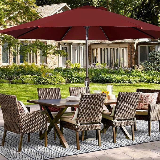 Blissun 9ft Patio Umbrella Replacement Canopy, Market Umbrella Top, Outdoor Table Umbrella Canopy for 8 Ribs, Canopy Only