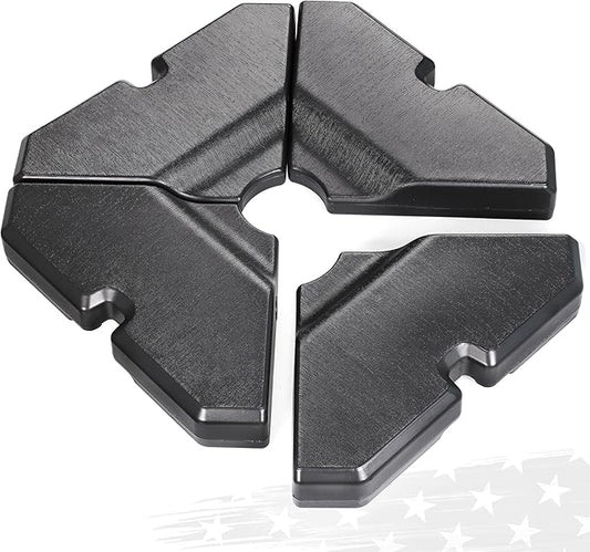 FRUITEAM 233lbs Capacity Durable Patio 4pcs Umbrella Base,with Easy-Fill Ports for Water/Sand,Stabilizes 9-11FT Large Cantilever Outdoor Umbrellas