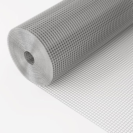 Stainless Steel 304 Welded Wire Fence Roll, Chicken Wire, 1/2 Inch Hardware Cloth, Supports Poultry Netting Cage Fencing, Keep The Animals Out, Protecting New Plants(48inx100ft)