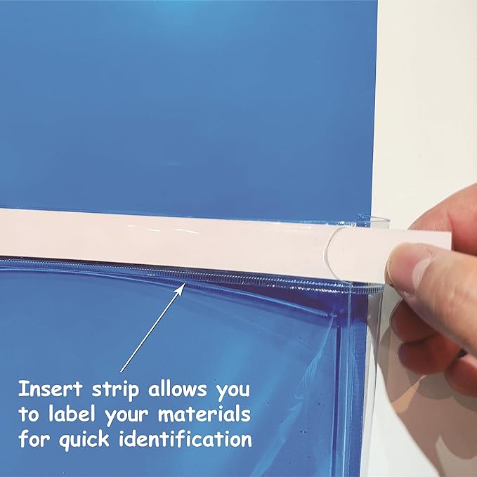 Magnetic Pocket 4 Pack – Self-Adhesive Magnetic Storage Pouch for Documents, Notes & Tools, Strong Magnet Backing for Fridge, Whiteboards, and Metal Surfaces (Black 4Pcs)