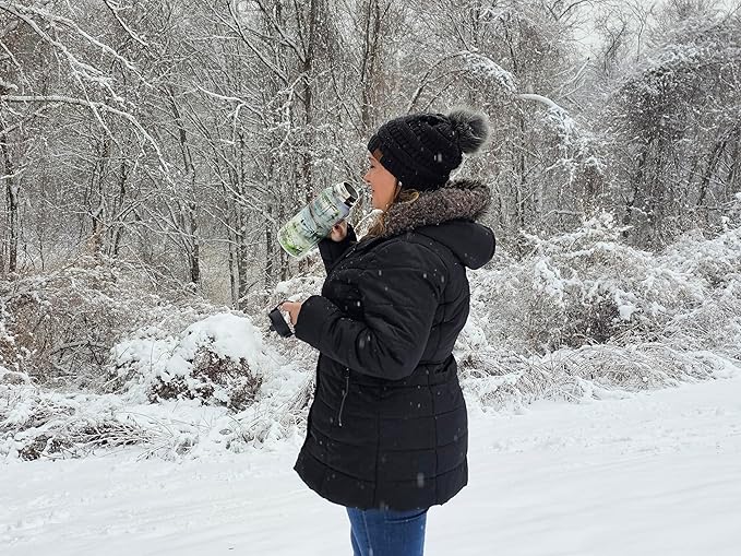 32oz Stainless Steel Sports Water Bottle with Straw Lid - Leak-Proof, Durable Design for Hydration on the Go During Workouts, Travel & Outdoor Activities, Large