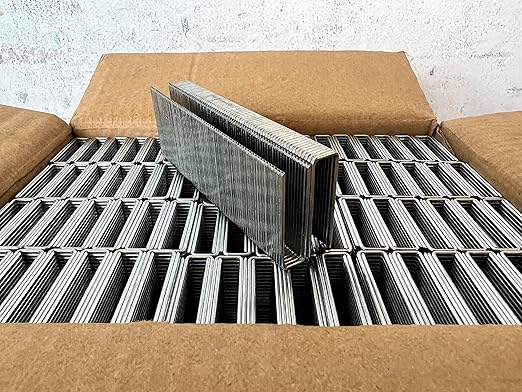 meite 16 Gauge 7/16-Inch Standard Crown Staples, 3/4 Inch Length Galvanized Heavy-Duty Construction Staples for Roof Decking Subflooring Wall Sheathing Fencing, 10,010 PCS