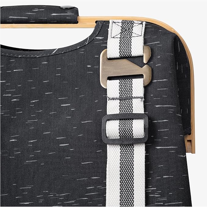 CleverMade Collapsible Laundry Backpack Hamper - Black Birch 45L / 12 Gal 30 lbs - Space Saving Storage Organizer with Strap Home Organization