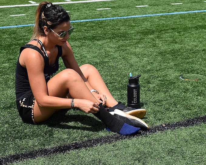 Coldest Sports Water Bottle with Straw Lid Vacuum Insulated Stainless Steel Metal Thermos Bottles Reusable Leak Proof Flask for Sports Gym (40 oz, Stealth Black)