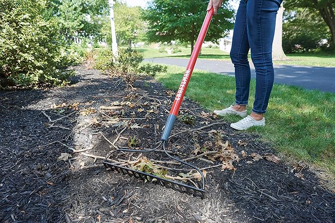 Craftsman 2-Piece Garden Tool Set with Digging Shovel and Bow Rake, Fiberglass Handles, Cushion Grips, for Landscaping, Gardening & Construction